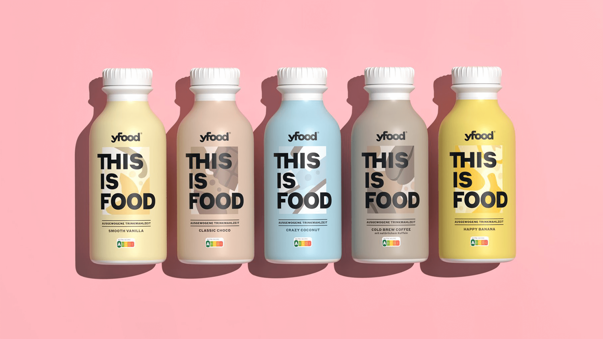 yFood and MUTABOR: Rebranding from logo to the shape of the bottle