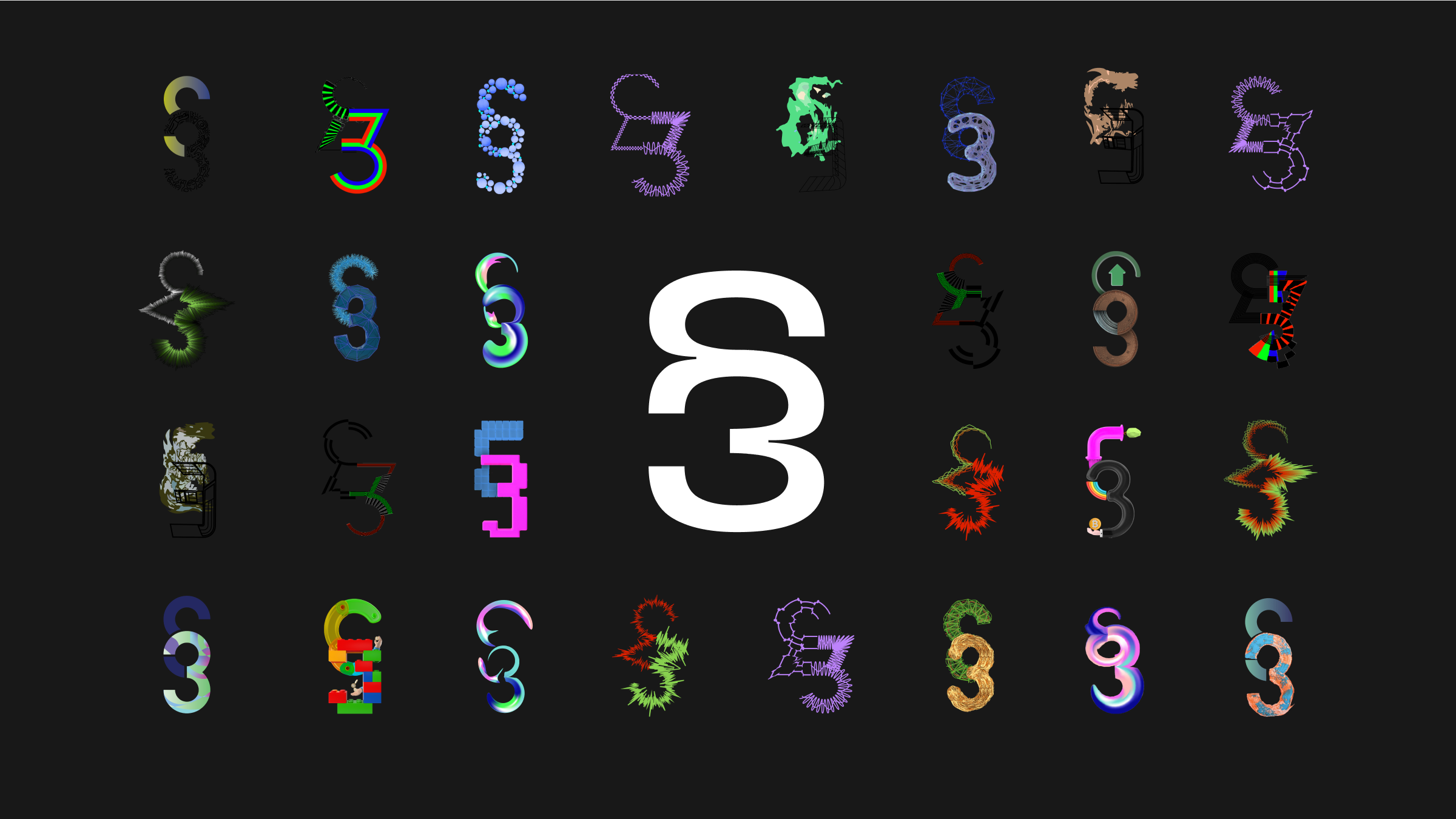 Sammlung von verschiedenen Logo Keyvisuals.