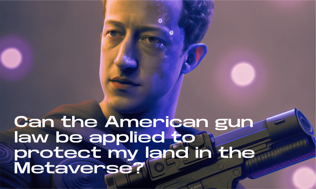 Visuelle Kampagne für die Kategorie Gunlaw im Metaverse.