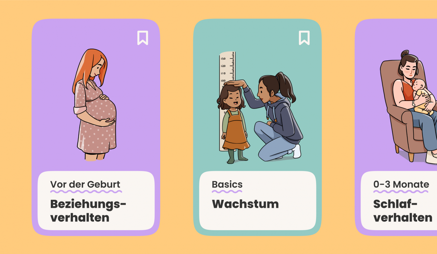 Kapitel Screen aus der App: Beziehungsverhalten, Wachstum und Schlafverhalten